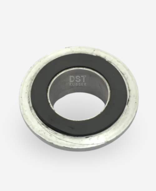 Rubber-metal bonded component for vibration damping and sealing applications – manufactured by DST Rubber India for automotive and industrial use